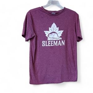 Sleeman Mens Burgundy Short Sleeve T Shirt